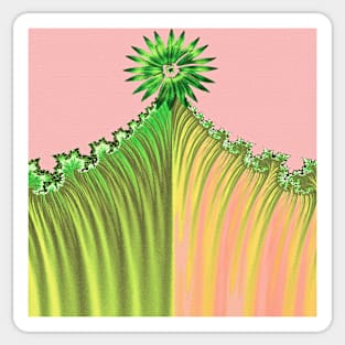 Spring Time Pink Fractal Curtain Sticker